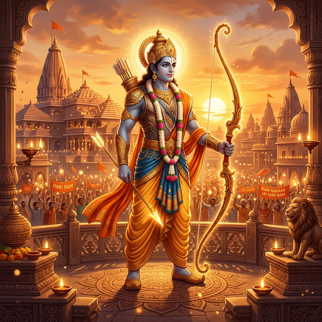 Digital Illustration of Lord Rama